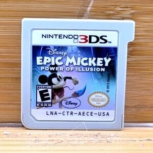 Epic Mickey: Power of Illusion (Nintendo‎ 3DS, 2012) Cart Only Authentic TESTED